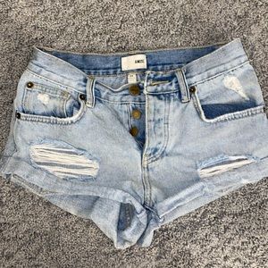 Light wash shorts